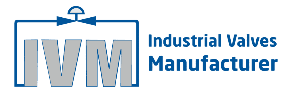 Industrial valves manufacturer logo with technical design and branding elements.