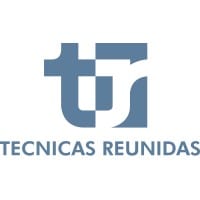 IVM logo with TECNICAS REUNIDAS text, corporate branding and modern design elements.