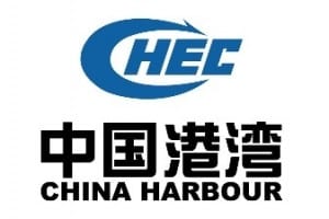 IVM logo featuring HEC and China Harbour branding with Chinese characters and English text.