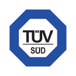 TUV SUD certification logo for industrial validation and safety standards.